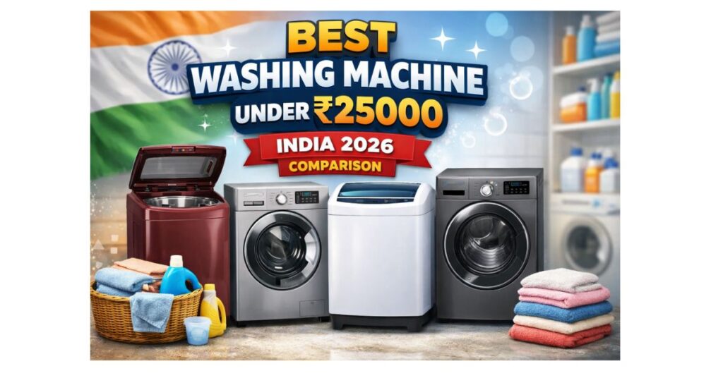 Best washing machine under 25000 rupees India 2026 comparison