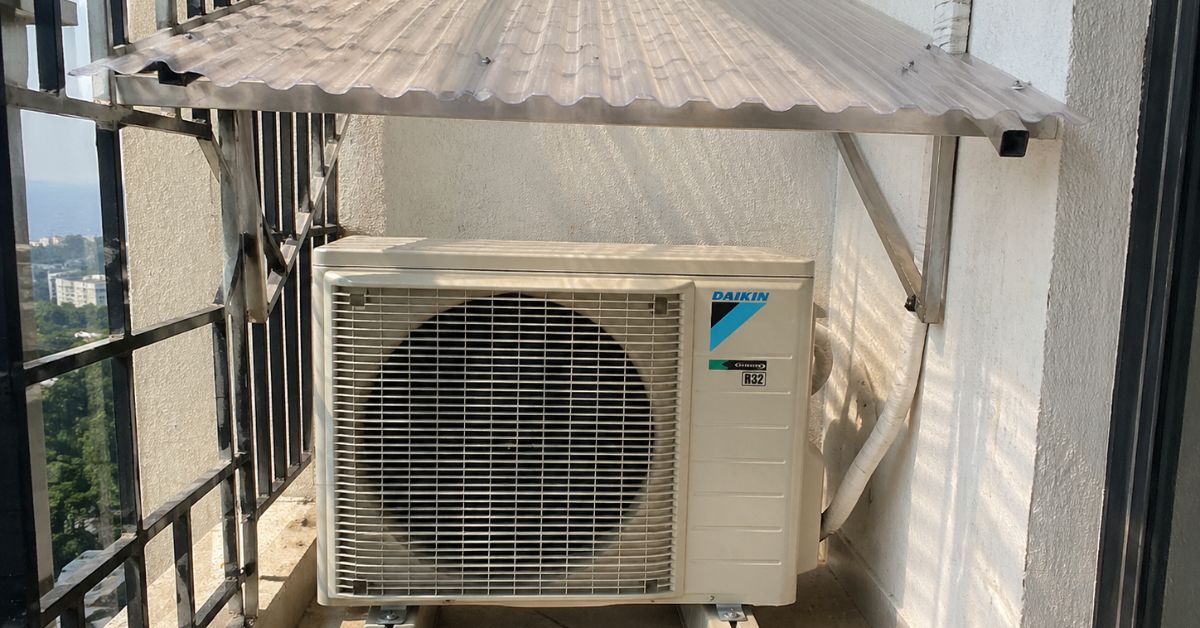 how to protect ac outdoor unit from sunlight