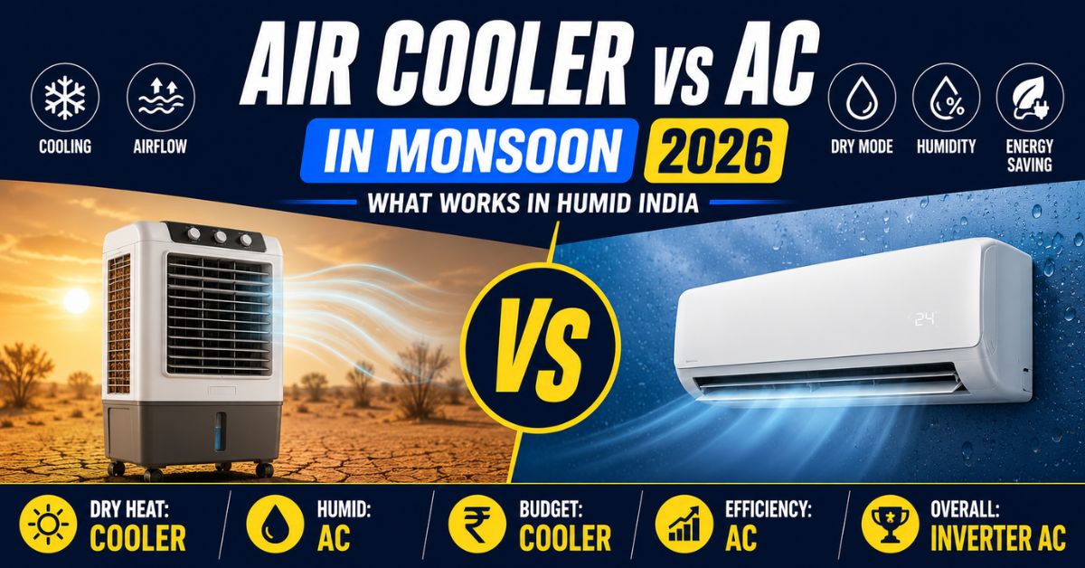 Air Cooler vs Inverter AC in Monsoon: What Actually Works in Humid India (2026 Guide + Top Picks)