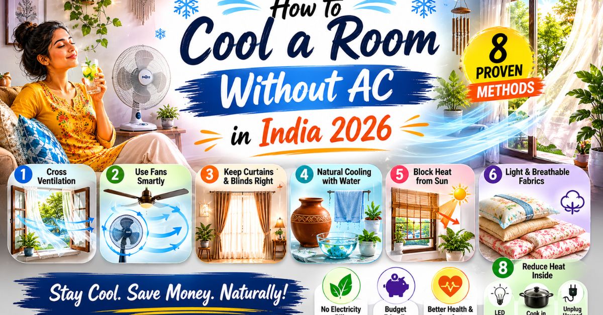 How to Cool a Room Without AC in India 2026 — 8 Proven Methods